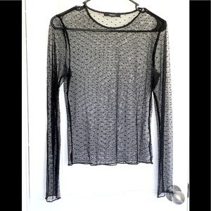 Forever 21 Polka Dot Mesh Crop